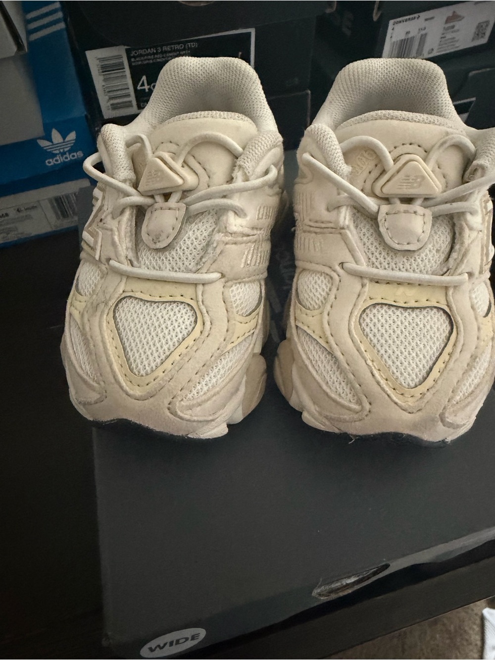 New Balance Kids Cream/Tan Athletic Sneakers